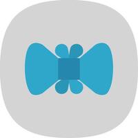 Bowtie Flat Curve Icon vector