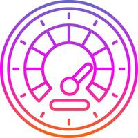 Speedometer Line Gradient Icon vector