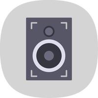 Speaker Flat Curve Icon vector