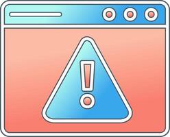 Web Warning Vector Icon