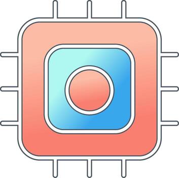 icono de vector de procesador