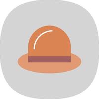 sombrero plano curva icono vector