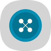 Cloth Button Flat Curve Icon vector