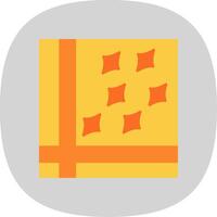 Handkerchief Flat Curve Icon vector