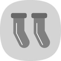 Socks Flat Curve Icon vector