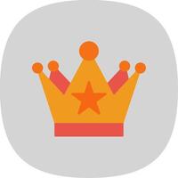 Crown Flat Curve Icon vector