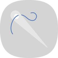 Needle Flat Curve Icon vector