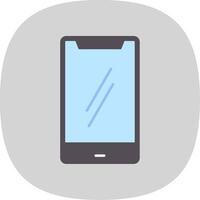 Mobile Phone Flat Curve Icon vector