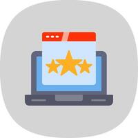 Rating Flat Curve Icon vector