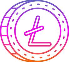 Litecoin Line Gradient Icon vector