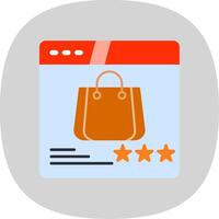 Shop Flat Curve Icon vector