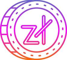 Zloty Line Gradient Icon vector