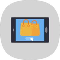 Ecommerce Flat Curve Icon vector