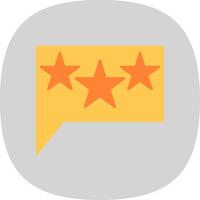 Stars Flat Curve Icon vector