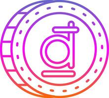 Dong Line Gradient Icon vector