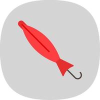 Closed Umbrella Flat Curve Icon vector