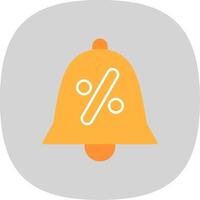 Bell Flat Curve Icon vector