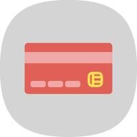 Credit Card Flat Curve Icon vector