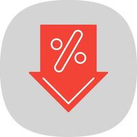 Discount Flat Curve Icon vector