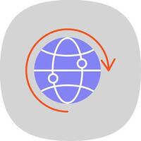 Internet Flat Curve Icon vector