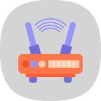 Wifi plano curva icono vector