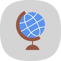 Globe Flat Curve Icon vector