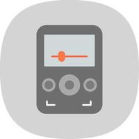 Audio Player Flat Curve Icon vector