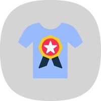 T Shirt Flat Curve Icon vector