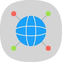 Internet Flat Curve Icon vector