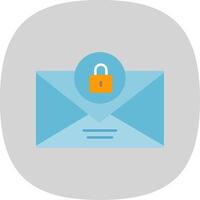 Email Flat Curve Icon vector