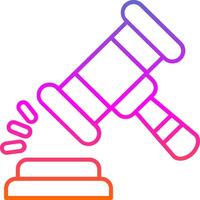 Gavel Line Gradient Icon vector