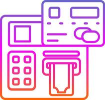 Atm Line Gradient Icon vector