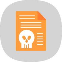 Document Flat Curve Icon vector