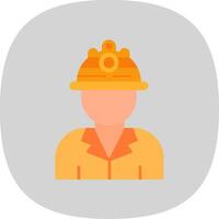 Labor Flat Curve Icon vector