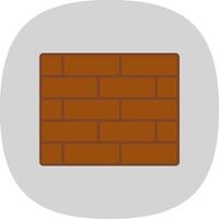 Brickwall Flat Curve Icon vector