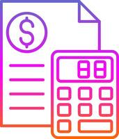 Calculator Line Gradient Icon vector