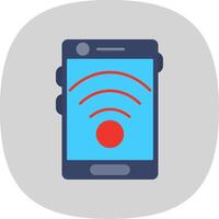 Signal Flat Curve Icon vector