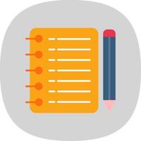 Notepad Flat Curve Icon vector