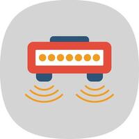 Motion Sensor Flat Curve Icon vector