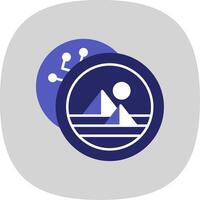 Decentraland Flat Curve Icon vector