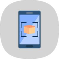 Augmented Reality Flat Curve Icon vector