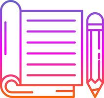 Notebook Line Gradient Icon vector