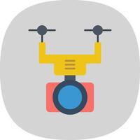 Camera Drone Flat Curve Icon vector