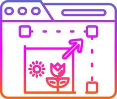 Resize Line Gradient Icon vector