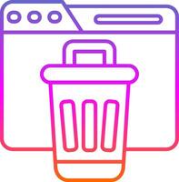 Bin Line Gradient Icon vector