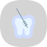 Root Canal Flat Curve Icon vector