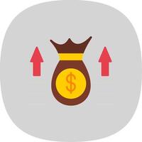 Budget Flat Curve Icon vector