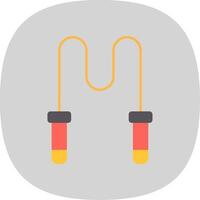 Skipping Rope Flat Curve Icon vector