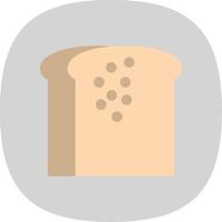 Toast Flat Curve Icon vector