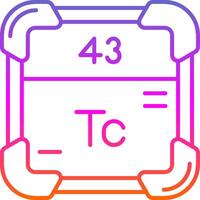 Technetium Line Gradient Icon vector